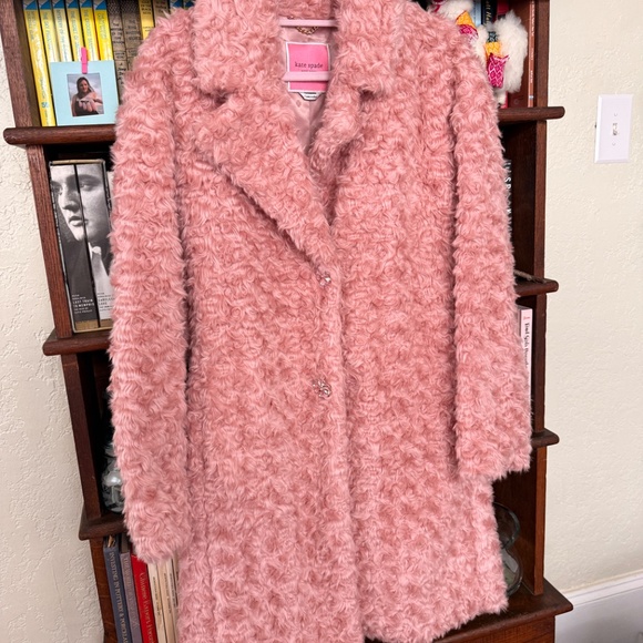 Kate Spade Faux Fur Coat - Picture 2 of 6